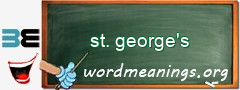 WordMeaning blackboard for st. george's